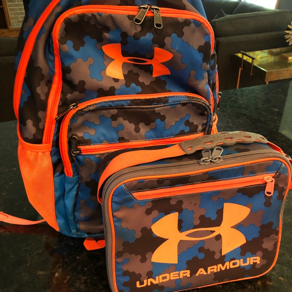 Boys Under Armour Backpack and matching Lunch Box
